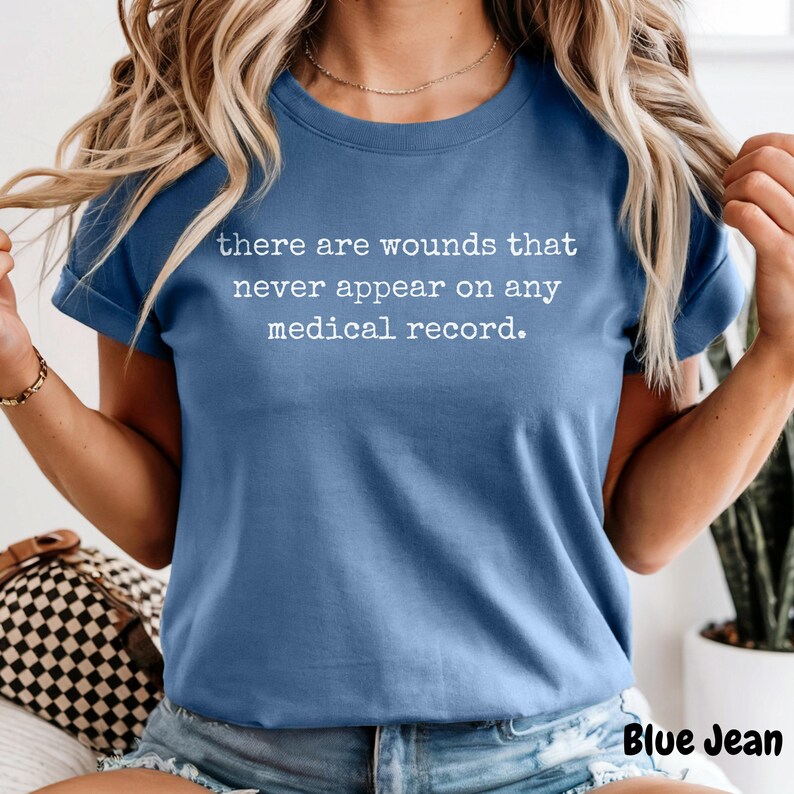 Invisible Wounds Quote, Mental Health Awareness, Emotional Support, Deep Meaningful Saying, Thoughtful Gift Design, Blue Jean
Invisible