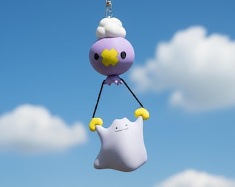 Drifloon flottant magnétique et figurine idem - Décoration de bureau inspirée de Pokopia imprimée en 3D
