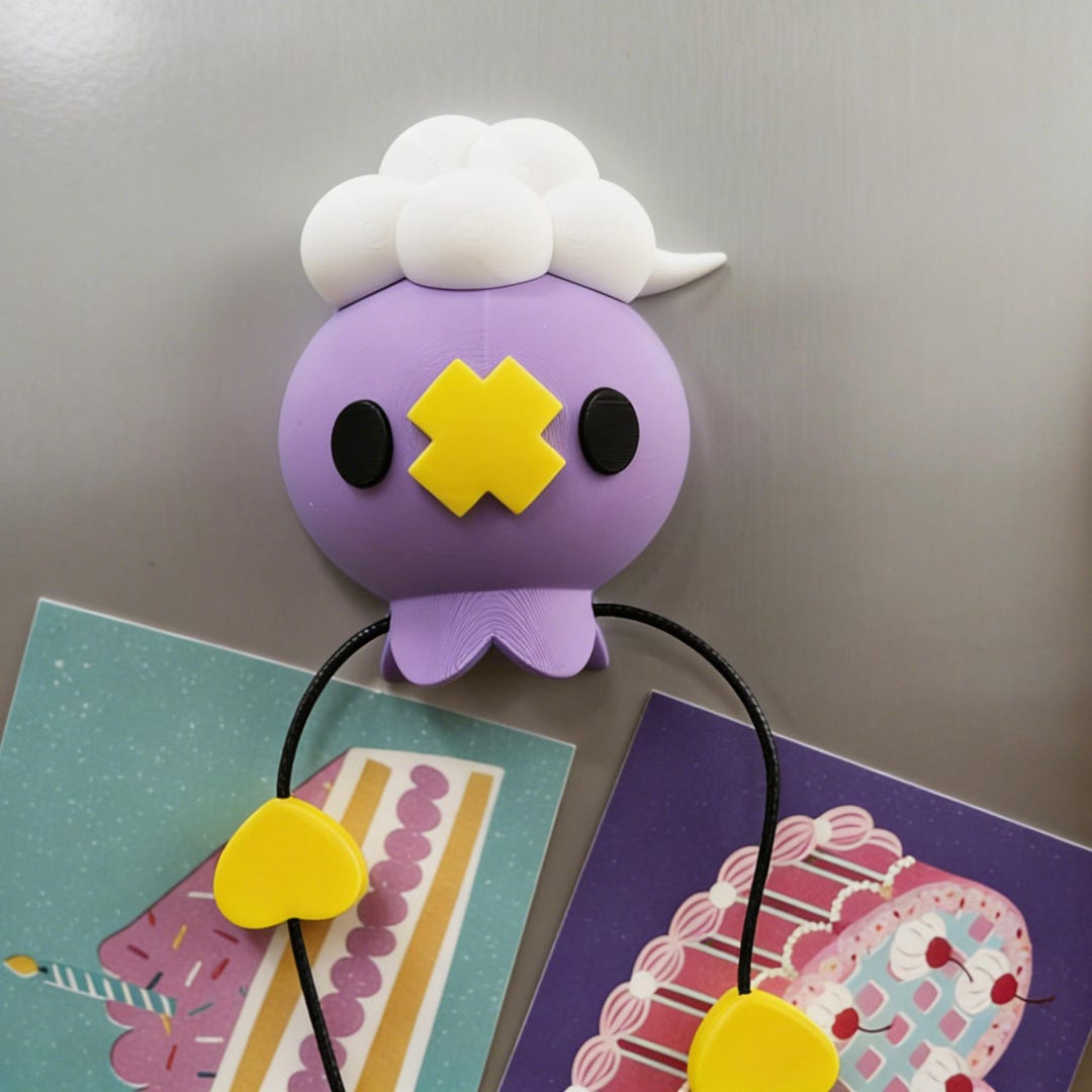 Pokopia Inspired Drifloon Fridge Magnet - Posable Heart Hands - 3D ...