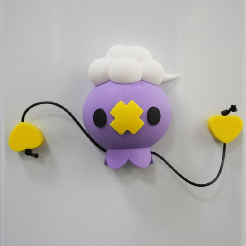 Pokopia Inspired Drifloon Fridge Magnet - Posable Heart Hands - 3D ...