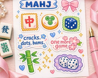 Mahjong Social Club PNG SVG, Coquette Mahjong Shirt Design, Cute Game Night Clipart, Sublimation DTF Cricut, Instant Download