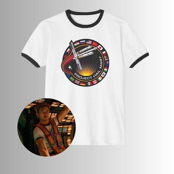Project Hail Mary Ringer Tee Mission Patch Shirt