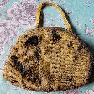 Walborg Gold Beaded Evening Bag