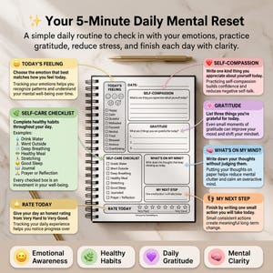Anxiety Journal PDF | Mental Health Journal | Anxiety Relief Workbook | Overthinking Journal | Self Care Planner image 2