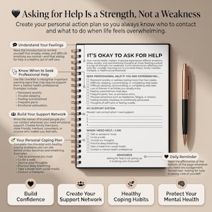 Anxiety Journal PDF | Mental Health Journal | Anxiety Relief Workbook | Overthinking Journal | Self Care Planner image 9