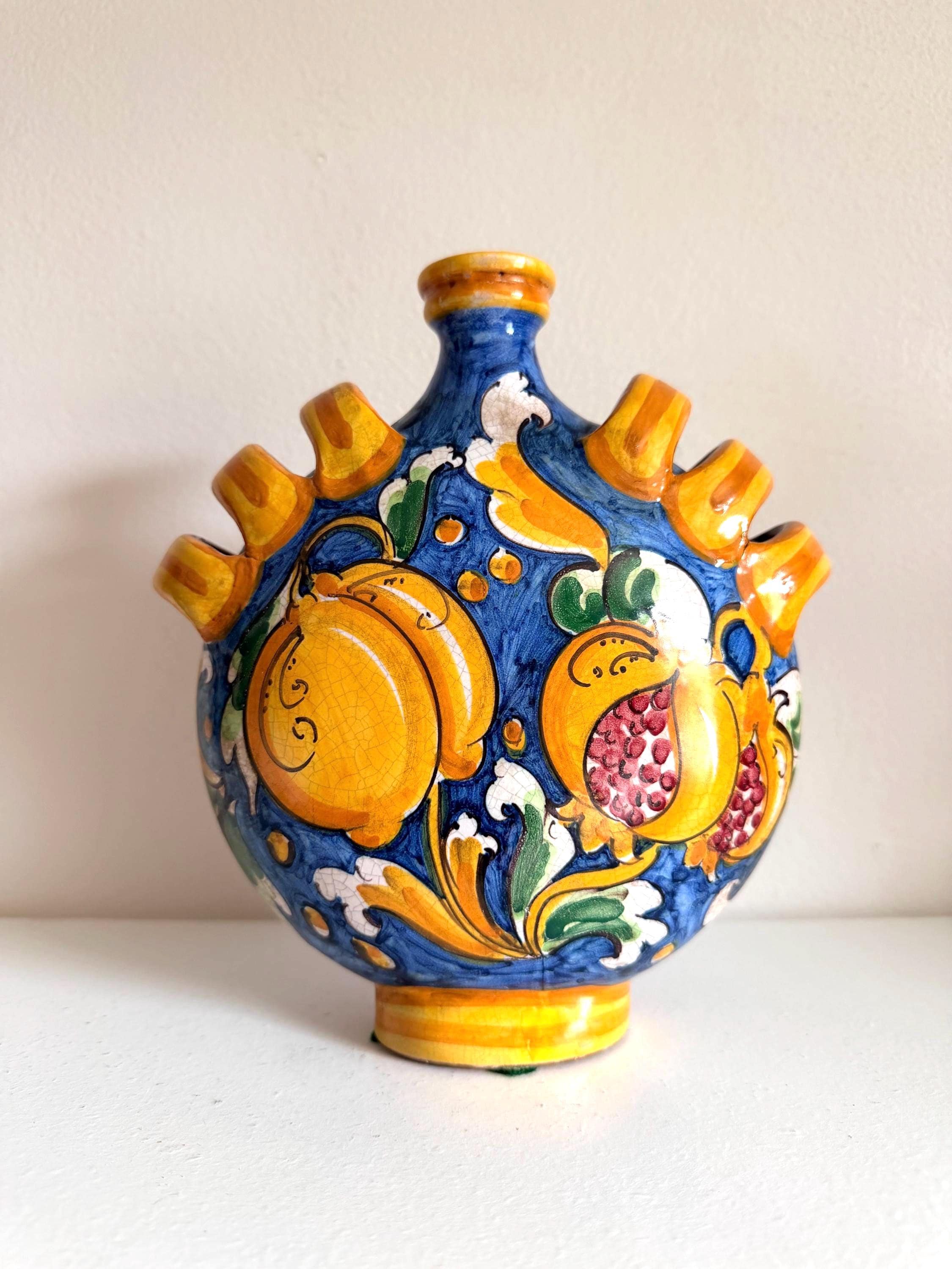 Sicilian Ceramic Bud Vase - Etsy