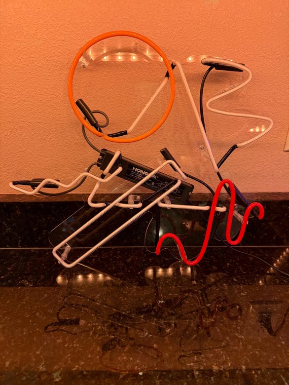 Abstract Neon Art, Think 80s or 90s (real Glass) - Etsy