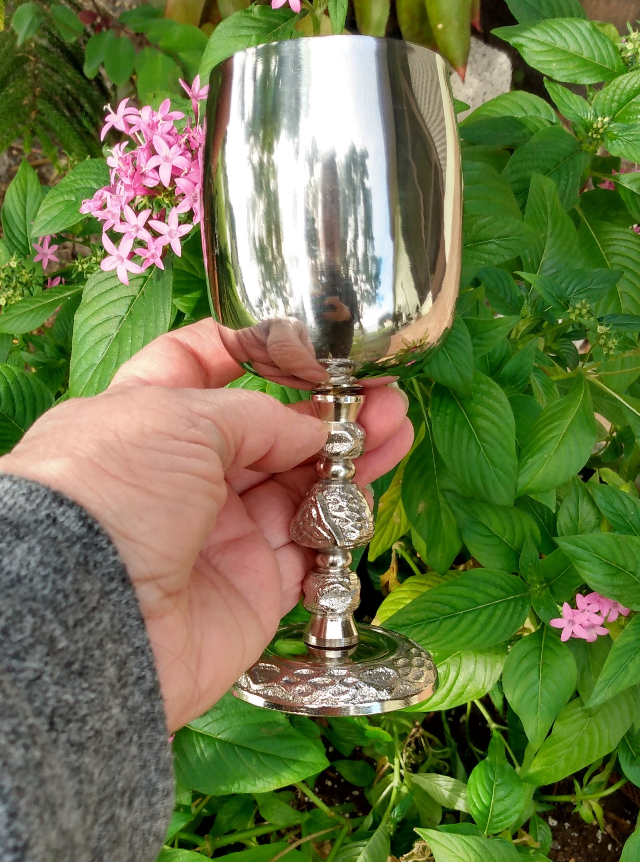 Raven with Pentacle Cast Iron Chalice; Witch’s Goblet; Wiccan Chalice