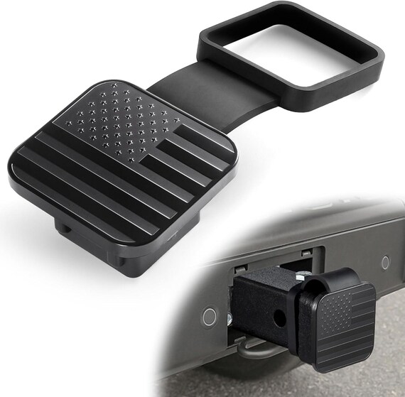 2" Rubber Trailer Hitch Cover, American Flag Tow Tube Plug, Truck Car SUV Accessories, Hitch Receiver Cap, Durable Exterior Protector