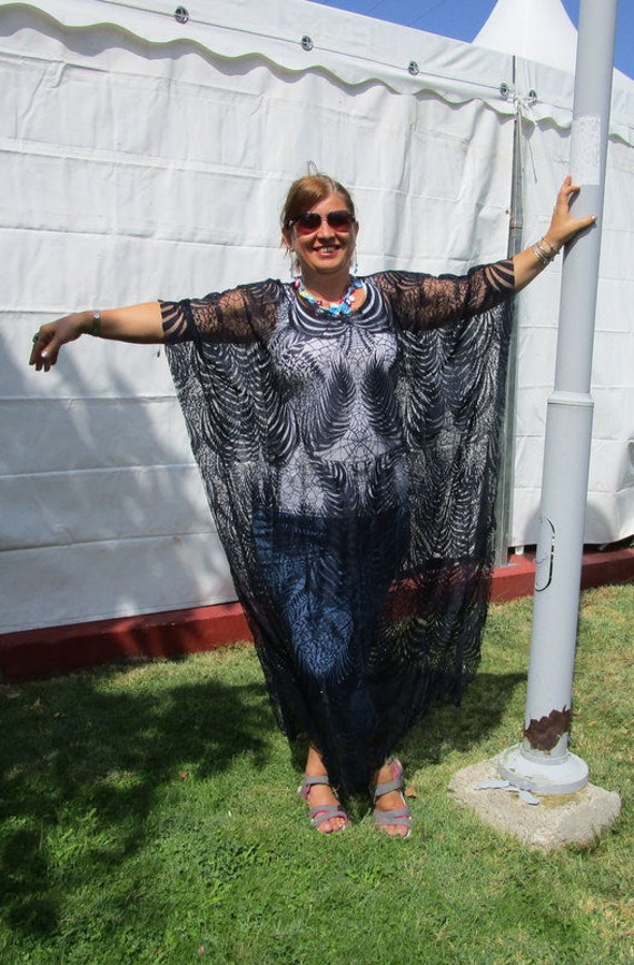 navy beach kaftan