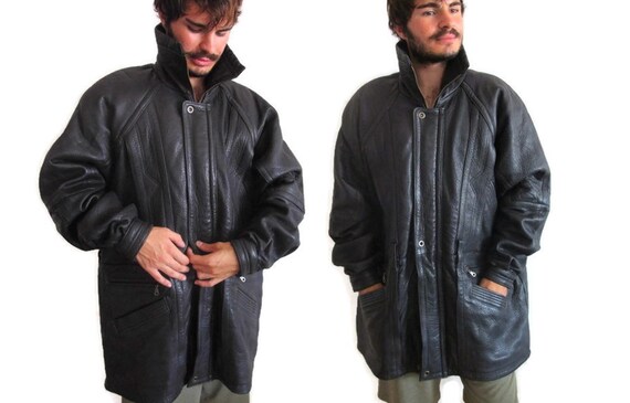 black leather jacket size 20