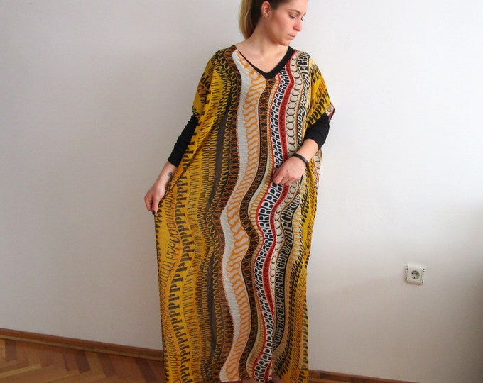 Kaftan Chiffon Caftan Caftan Dress Beach Cover Up Plus Etsy