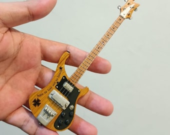 Miniature Bass Motorhead Scale 1:6 | Realistic Replica Mini Electric Bass Guitar Handmade | Guitarist Birthday Gift Music Instrument Display