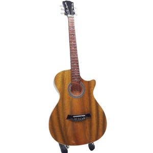 Miniature Guitar Taylor Acoustic Scale 1:4 | Replica Mini Classic Guitar Handmade | Guitarist Birthday Gift Music Instrument Shelf Display