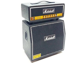 Miniature Amplifier Marsh all 2 Stacks 1:12 Scale | Realistic JCM800 Amp Replica for mini Guitar, Dollhouse and Action Figure