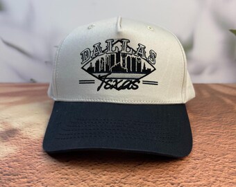 Dallas Texas Snapback Hat Embroidered City Skyline Baseball Cap Adjustable Streetwear Hat Travel Souvenir Gift