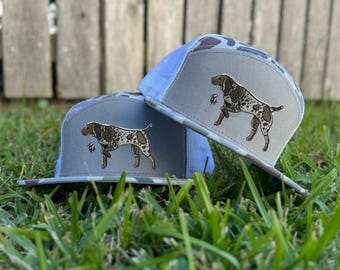 Pointer Dog Trucker Hat, Hunting Dog Cap, High Profile Mesh Snapback Hat, Dog Lover Gift, Outdoor Hunting Style Cap