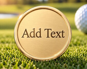 Personalized Custom Engraved Name Golf Ball Marker, Gold Silver Memorable Golf Accessory, Tournament Gifting Golf Favor