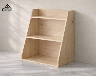 Houten plank voor bureau-organizer | Meerlaagse retro cosmeticahouder, opbergruimte voor werkruimtes
