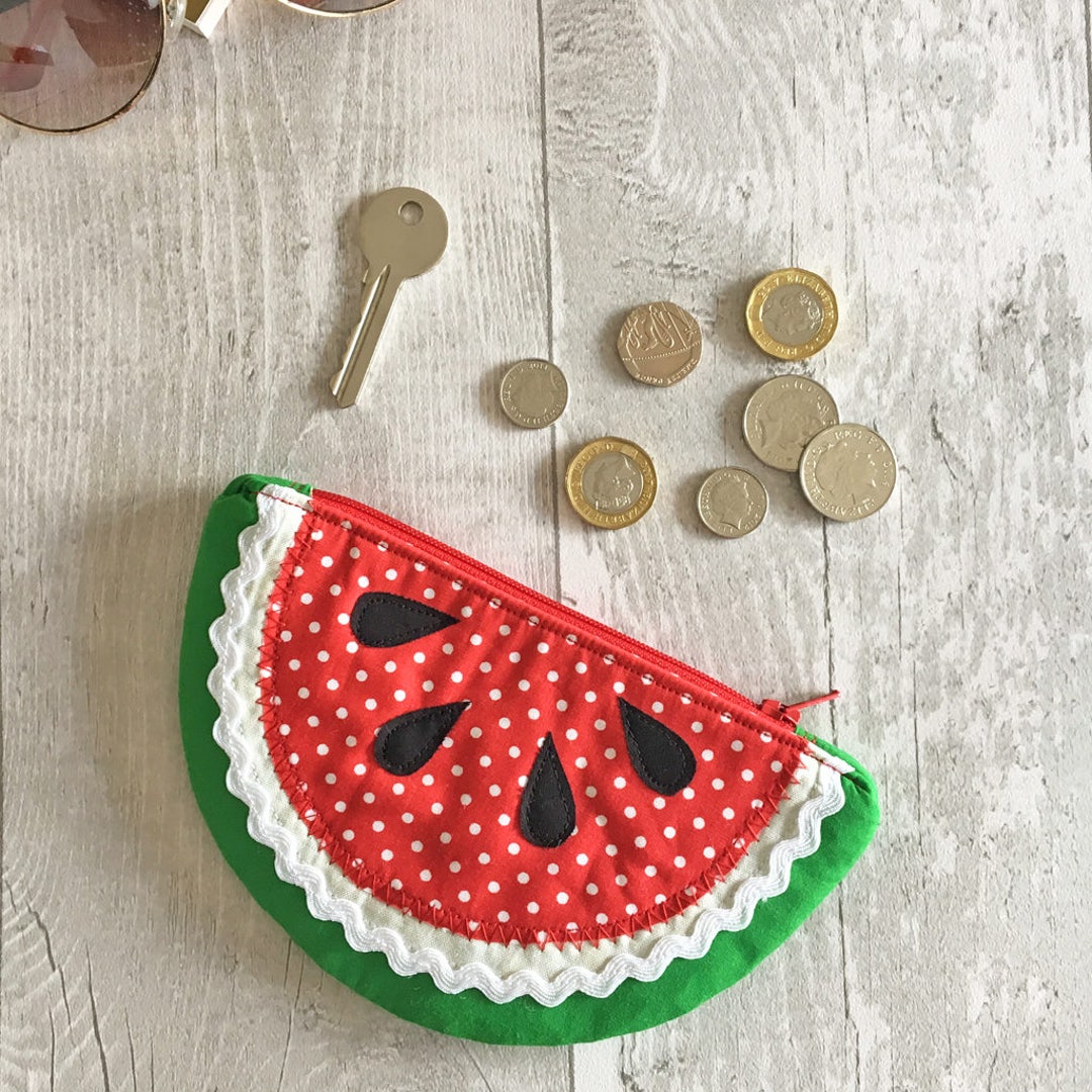 Undercover Watermelon Slice PVC Zippered Coin Purse