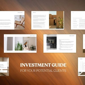 Investment Guide Template for Interior Design Clients | Interior Designer New Client Onboarding