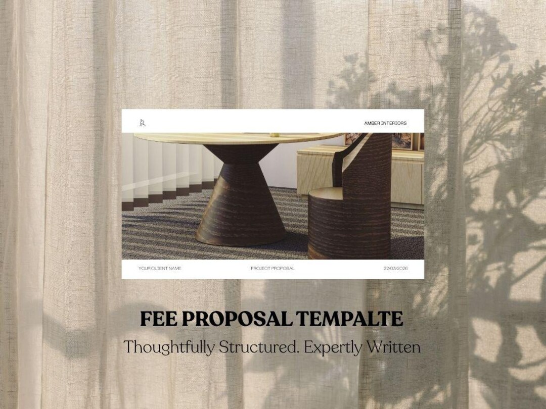 Interior Design Fee Proposal Template, Design Project Presentation for ...