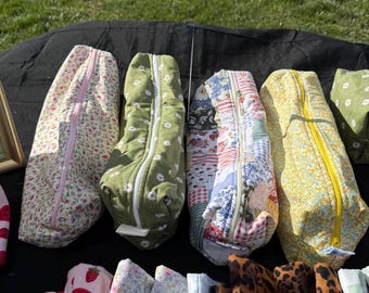 Bolsa para herramientas de peinado hecha a mano / Bolsa para herramientas de peinado resistente al calor con diseño floral / Organizador de viaje