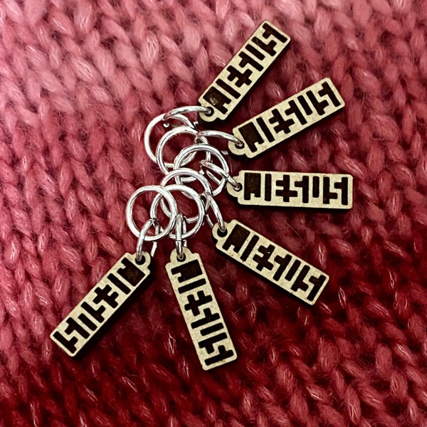 Stitch Markers Set, Stitch Markers for Knitting, Stitch Markers for Crochet, Faith, Christian, Jesus, Hidden Words