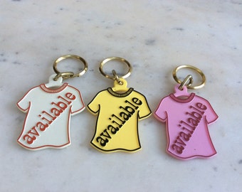 Vintage 1970&#39;s Available T-Shirt Keychain