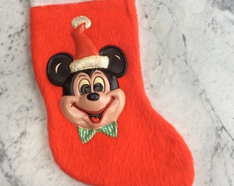 Vintage 1960's Mickey Mouse Stocking