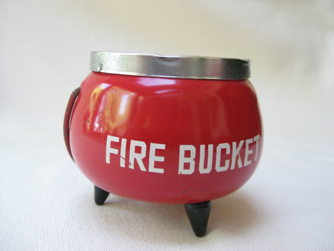 Vintage Fire Bucket Ashtray Etsy