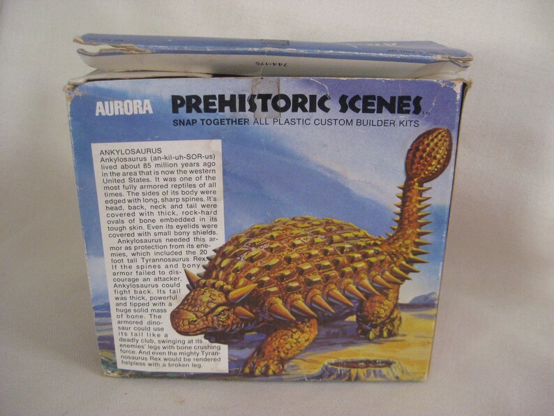 Vintage RARE Aurora Armored Dinosaur Model in Box | Etsy