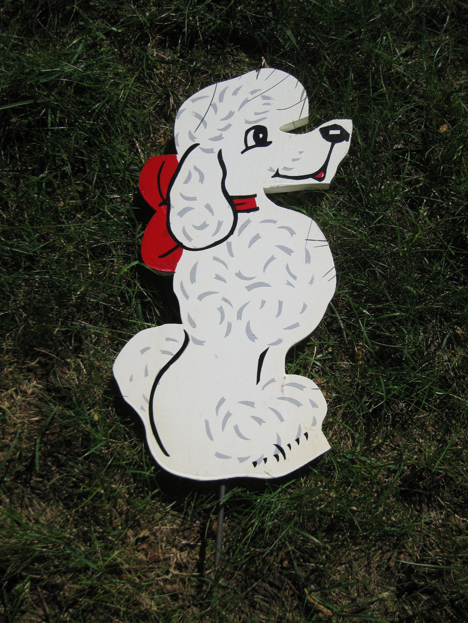 Hand Made Poodle Lawn Ornament Etsy