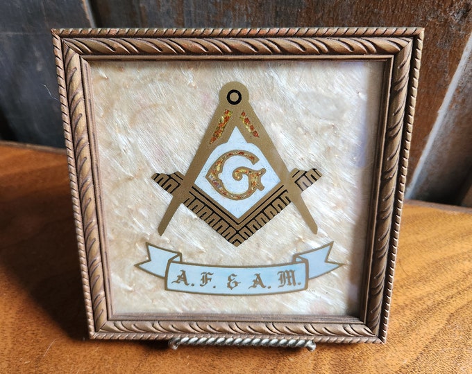Antique Freemason Reverse Painting on Glass Milkweed Frame - Etsy