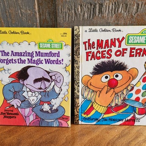 Vintage 1979 Sesame Street Golden Book YOU CHOOSE Ernie or Mumford