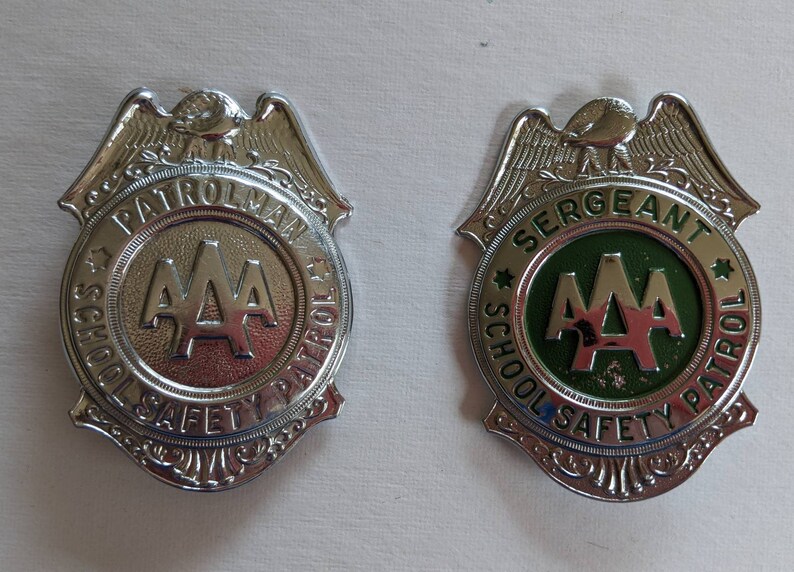 Vintage AAA School Safety Patrol Badge and Handbook YOU CHOOSE Etsy