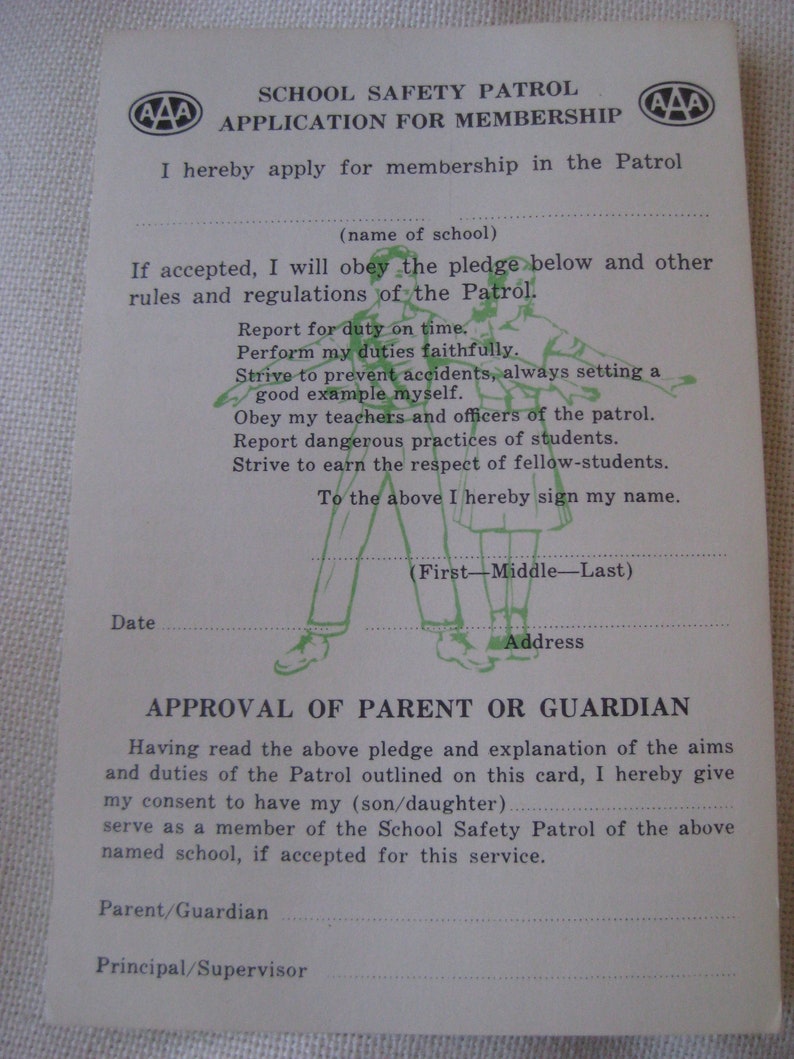 Vintage AAA School Safety Patrol Badge and Handbook YOU CHOOSE Etsy