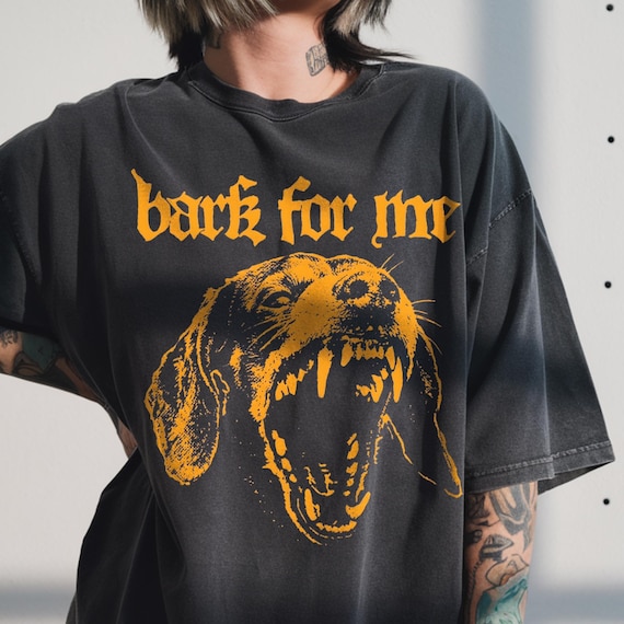 Bark For Me Dachshund Tee, Gothic Wiener Dog Shirt, Y2k Grunge Streetwear