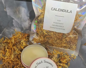 Calendula Skin Soothing Balm: Sweet Almond Oil, Shea Butter, Vitamin E