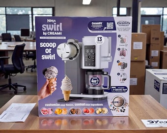 Ninja CREAMi Scoop & Swirl Soft Serve Ice Cream Maker 13 Programs