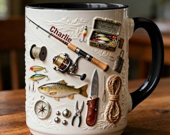 Personalisierte Angeln lockt Kaffeetasse, Fischer Geschenk