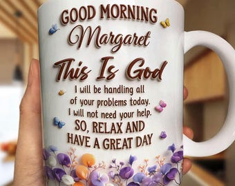 Personalized Christian Mug, "This Is God" Quote, Faith Coffee Mug