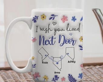 Personalized State to State Map Mug, Long Distance Friendship Gift