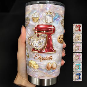 Vaso personalizado para repostería, taza para batidora con nombre personalizado, taza de regalo para amantes de la repostería.