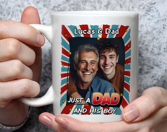 Personalized Dad Photo Mug, Custom Father's Day Gift