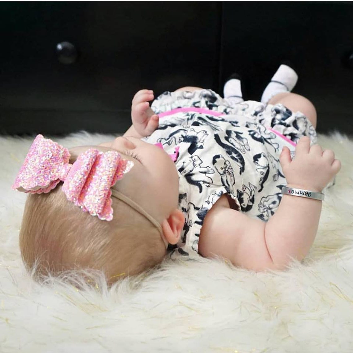 Personalized Bracelet // Baby Cuff Bracelet // Hand Stamped Etsy