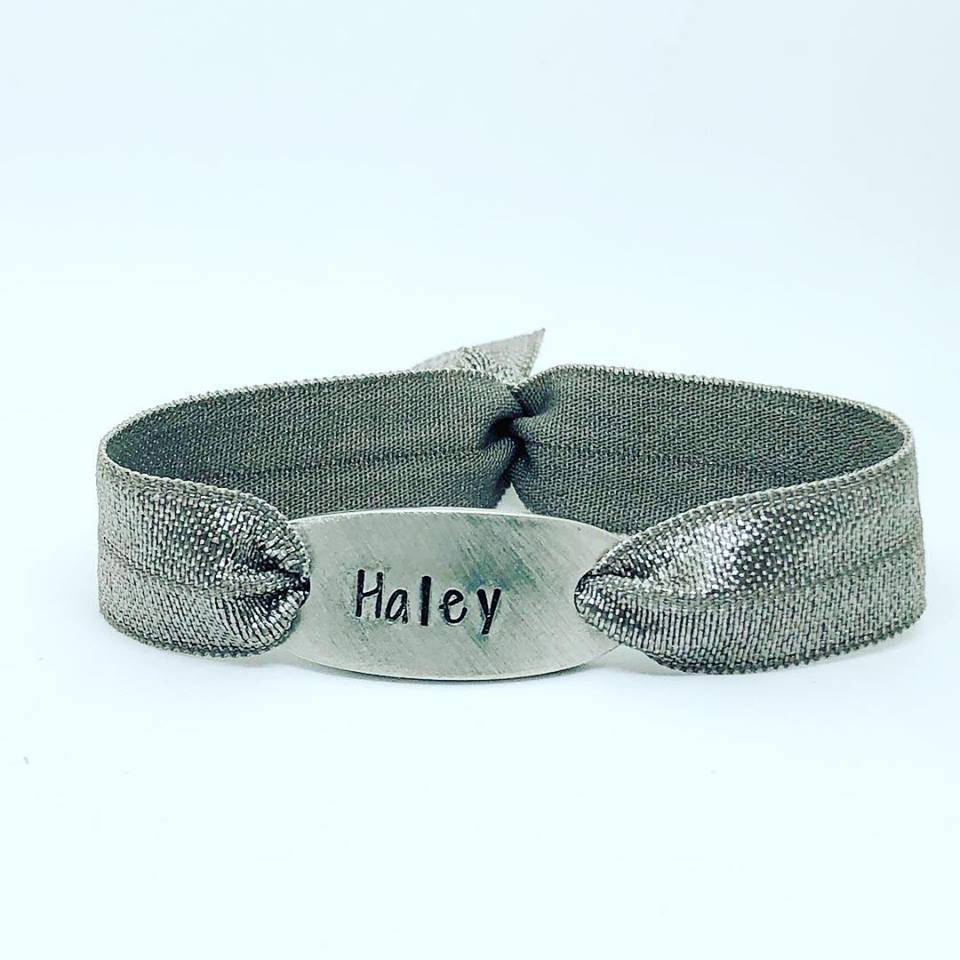 Personalized hair tie bracelet Clearance