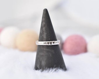 Personalized Stacking Ring - Personalized Mom Ring - Hand Stamped Jewelry - Hand Stamped Ring - Name Ring - Wedding Ring - Custom Name Ring