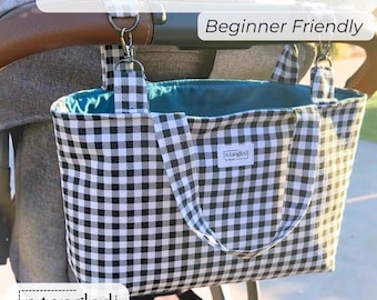 Stroller Caddy Tote - Easy Sewing Pattern: Beginner Friendly Pram Bag - A4 PDF Tutorial