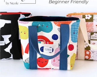 Kids Tote Bag Sewing Pattern | Beginner Friendly Lined Tote Tutorial (PDF Download)